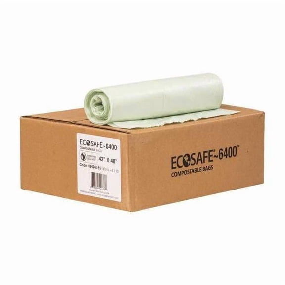 Ecosafe-6400 Trash Bags, Grn, PK80 HB4248-8