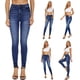 thumbnail image 4 of Pantalones vaqueros de cintura alta para mujer, ajustados, elásticos, suaves, desgastados, cómodos, clásicos, Jeggings, pantalones de mezclilla, 145-blue8, 4 of 5