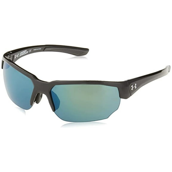 Under Armour Men's Blitzing Wrap Style Tuned Sunglasses – Black Frame/Tuned Lens
