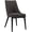 Brown, variant on Maklaine 19" Solid Rubberwood and Fabric Dining Chair in Gray