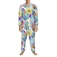 thumbnail image 3 of Sikiie Cactus1 Mens Pajama Set, Soft Warm Long Sleeve Sleepwear, Cozy Button-Down Pjs for Men-X-Large, 3 of 7