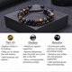 thumbnail image 4 of Triple Guardian Bracelet - Authentic Tiger Eye, Obsidian & Hematite 8mm Beads, Unisex Crystal Jewelry, Ideal Gift for Men & Women - Brings Fortune & P, 4 of 5