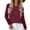 Red, variant on Women's Star Print Round Neck Long Sleeve Sweatshirt, Loose Fit Casual Pullover Top with Five-Point Star Pattern for Daily Wear, Street Fashion and All Season Comfort Grey L