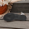 thumbnail image 4 of ShiShine Womens Flat Sandals Dressy Cute Summer Metallic Sparkly Open Toe Slides Vacation Beach Ankle Strap Sandals, 4 of 9