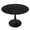 Black, variant on LeisureMod Round Dining Table Modern 40" Sintered Stone Tabletop with Black Steel Pedestal Base for Kitchen and Living Room Bristol Series in White