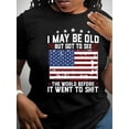 thumbnail image 1 of Women Crewneck Print Short Sleeve T-Shirts Summer Tees Loose Fit Graphic TopsWomen's Patriotic T-Shirt, American Flag Star Print, Casual Round Neck Short Sleeve, Fashionable Knit Polyester Tee, Com, 1 of 6