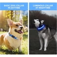 thumbnail image 3 of USB LED Dog Collar Lights - Adjustable Comfortable Soft Mesh Safety Collar Dogs, Colorful Lights for Nighttime Visibility,Red,L, 3 of 7