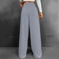 thumbnail image 5 of EDFBUYKRS Female Women Pants Casual Women Sweatpants Tall Length Women's Solid Color Autumn and Winter Versatile Casual and Comfortable High Waisted Drawstring Wide Leg Casual Sweatpants Xxl, 5 of 9