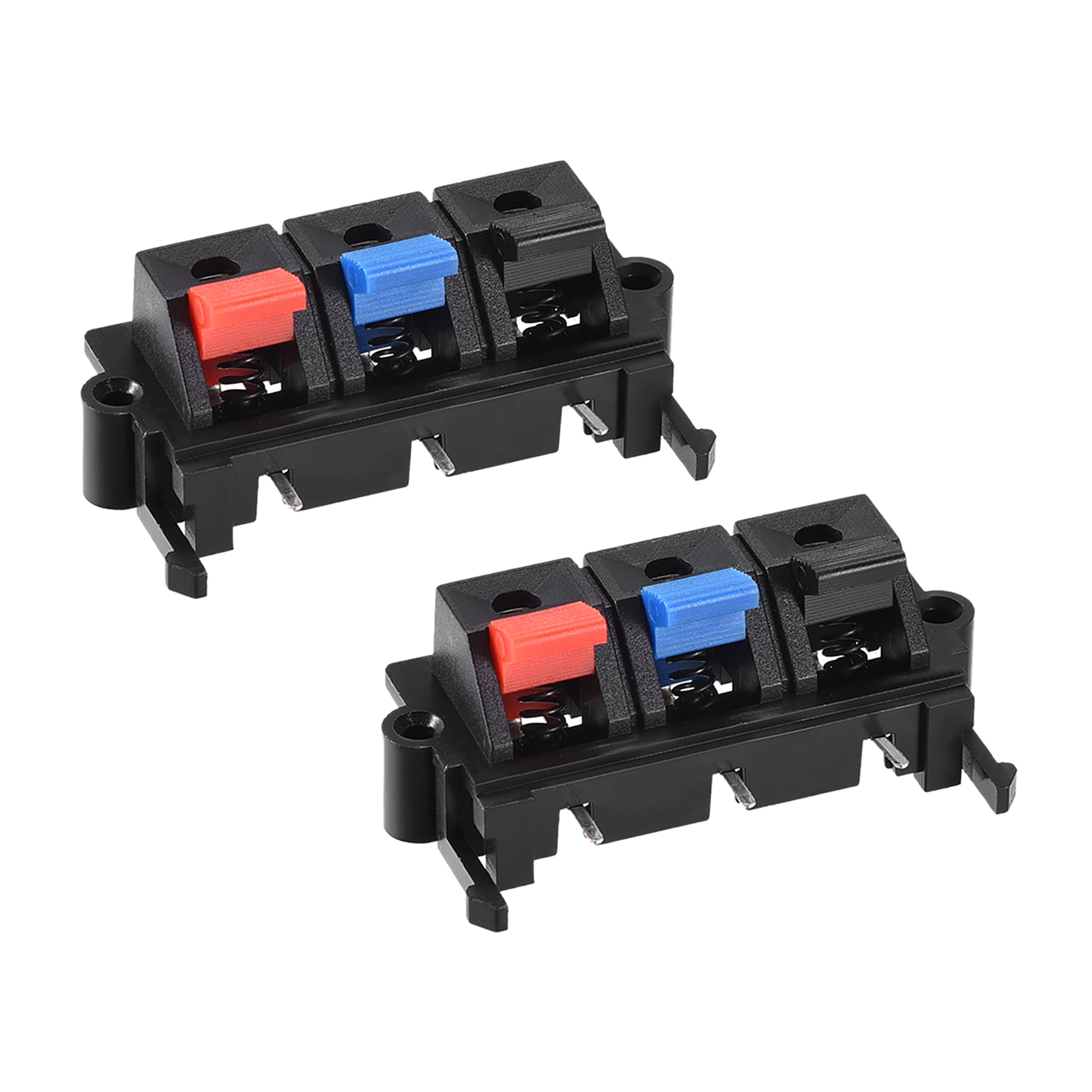 3Way Spring Speaker Terminal Clip Push Release Connector Audio Cable