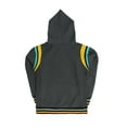 thumbnail image 3 of AACA Men's Varsity Patch Hoodie, Colorblock Pullover Sweatshirt for HBCU Pride, Charcoal, 3 of 7