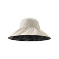 thumbnail image 3 of Sombrero de sol Yinane Sombrero de playa flexible con correa para la barbilla protector solar verano Beige, 3 of 8