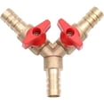 thumbnail image 1 of Terminal de parada en Y de latón, válvula de bola de conexión de tubería de 3 vías para dispositivo de gas combustible, 10mm, 1 of 5