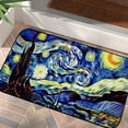 thumbnail image 4 of ONETECH Starry Night Cityscape Square Floor Mat Rug for Home Entrance Outside Entry 19.68*39.37 in, 4 of 6