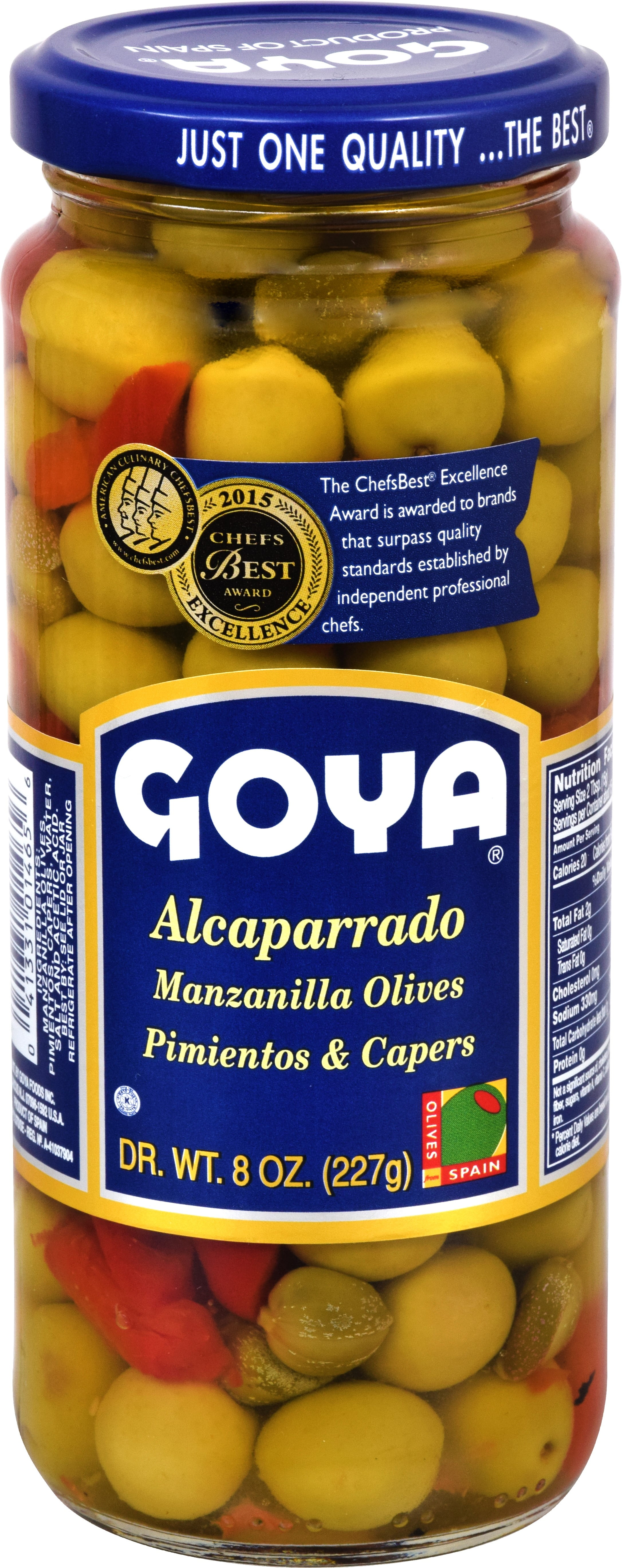 Goya Alcaparrado, Manzanilla Olives Pimientos & Capers, 8 Oz by Goya Foods