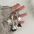 thumbnail image 4 of Colgante con forma de llave de bolso con nicho de estrella de cinco puntas estilo retro de moda con guitarra y2g para chica sexy y chapado en plata, 4 of 6