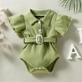 thumbnail image 2 of Siilsaa Bodysuit Baby Girl Toddler Baby Girl Spring Summer Sleeveless Romper Onesie Jumpsuit Bodysuit Green,70, 2 of 4