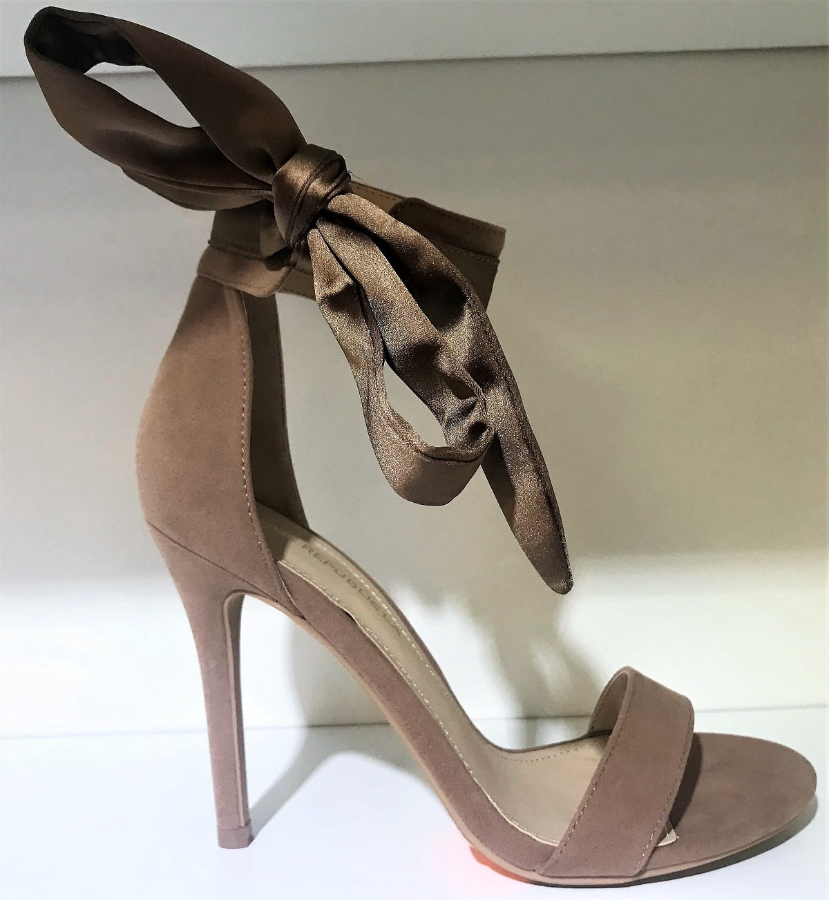 Jenny Open Toe Tie Up Velvet Bow 