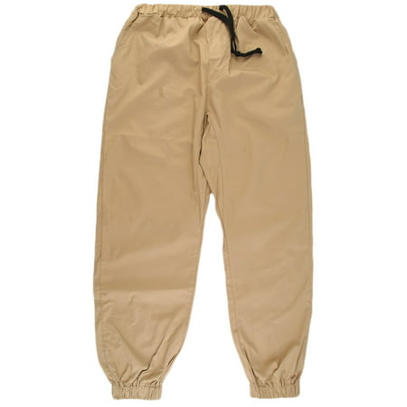 Men Male Casual Solid Cotton Pants Sweatpants Jogger Pocket Trousers ...