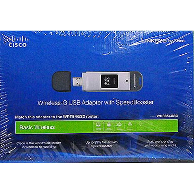 Meal Spacious regret Linksys Compact Wireless-G WUSB54GSC USB Network Adapter With SpeedBooster  - Walmart.com
