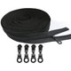 thumbnail image 1 of Cremalleras a granel de 10 yardas #5, cremalleras de bobina de nailon cortadas a medida con deslizadores de cremallera de 20 piezas para bolsas artesanales de costura Diy (negro), 1 of 4
