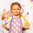 thumbnail image 3 of Halloween Pink Ghosts Pattern Kids Aprons for Girls and Boys,Adjustable Neck Strap Toddler Aprons for Kids Cooking Baking,23.6"x19", 3 of 7