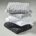 thumbnail image 4 of Better Homes & Gardens Signature Soft Textured 6 Piece Washcloth, White/Gray, 4 of 7