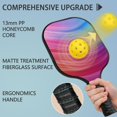 thumbnail image 4 of Pickleball Paddles Set Of 1, Fiberglass Surface, Fluid Smoke Aurora Art Style, 1 Paddle, 2 Balls & Bag, 4 of 5