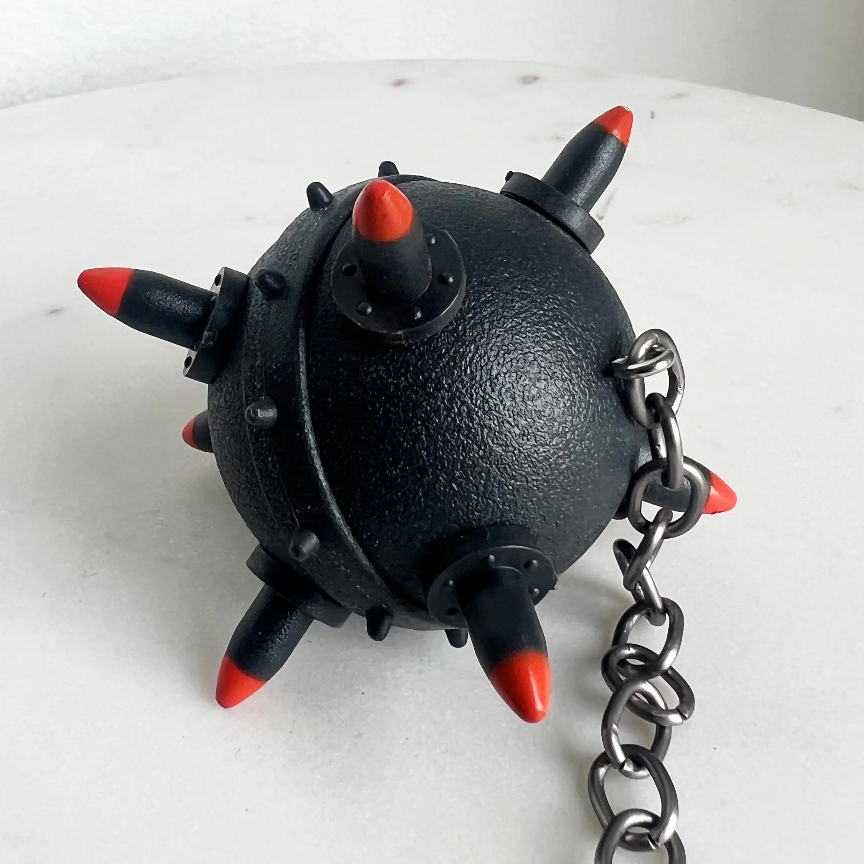 Sporn Aquatics Submarine Mine Aquarium Ornament, Glow-in-the-Dark Aquarium Decor with Suction Cup, Adjustable Fish Tank Decoration, Black