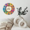 thumbnail image 6 of Colorful Clock Wall Decor Round Art Home Decor 10-Inch Silent Wooden Wall Clock, Battery Operated (AA Batteries Not Included), Artistic Home Decor, 6 of 7