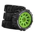 thumbnail image 2 of Bunblic 4 Pcs Roues de Buggy RC Tout-Terrain 2.8x1 Pouces Remplacement Pneus de Sable RC pour Accessoires de Pièces de Rechange 1/14 Professionnel Robuste Vert, 2 of 8