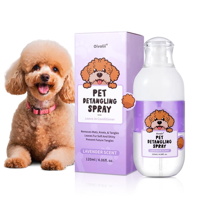 Spray desenredante para mascotas Oivolii, 120 ml, acondicionador sin enjuague