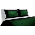 thumbnail image 3 of DNG Creations 1 Piece Two Tone Pinch Pleated Duvet Cover With Zipper Closure & Corner Ties 100% Egyptian Cotton ( Solid Black/ Green - Oversized Queen ), 3 of 3