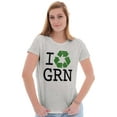 thumbnail image 4 of Recycle GRN Earth Day Save the Planet Womens Slim Fit Graphic Tee Brisco Brands X, 4 of 5