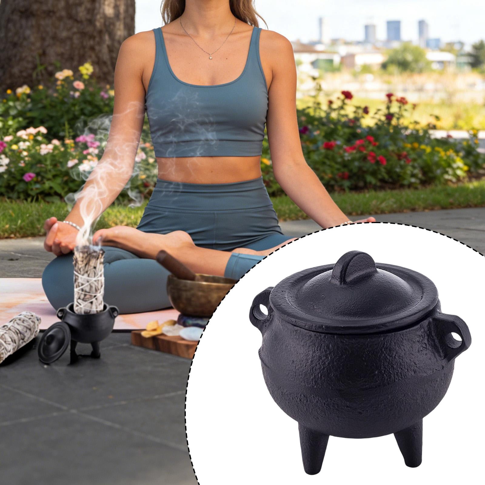 WLPZXP Cast Iron Incense Burner Aroma Burner Home Decoration Compact Gift Sturdy Meditation Incense Holder Halloween Decorative Bowl