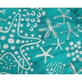 thumbnail image 5 of oneOone Polyester Lycra Turquoise Blue Fabric Starfish & Fish Quilting Supplies Print Sewing Fabric By The Yard 56 Inch Wide, 5 of 6