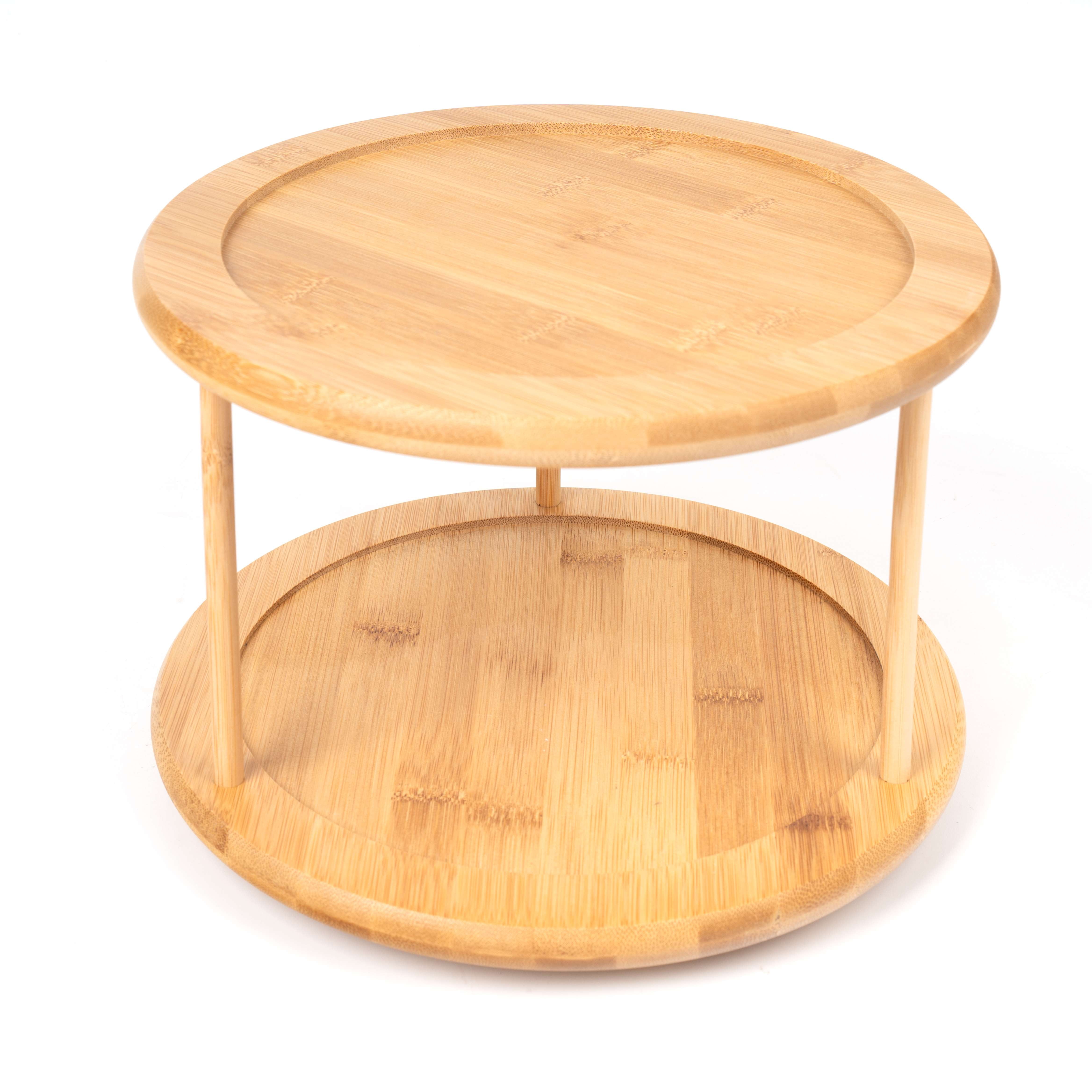 Better Homes & Gardens Kitchen Organizer Bamboo Turntable 2-Tier