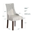 thumbnail image 2 of AFO Wing Back Dining Chairs Set of 6, Button Tufted Fabric Kitchen Chairs with Solid Rubberwood Legs, Upholstered High Back Side Chair, Light Grey, 2 of 8