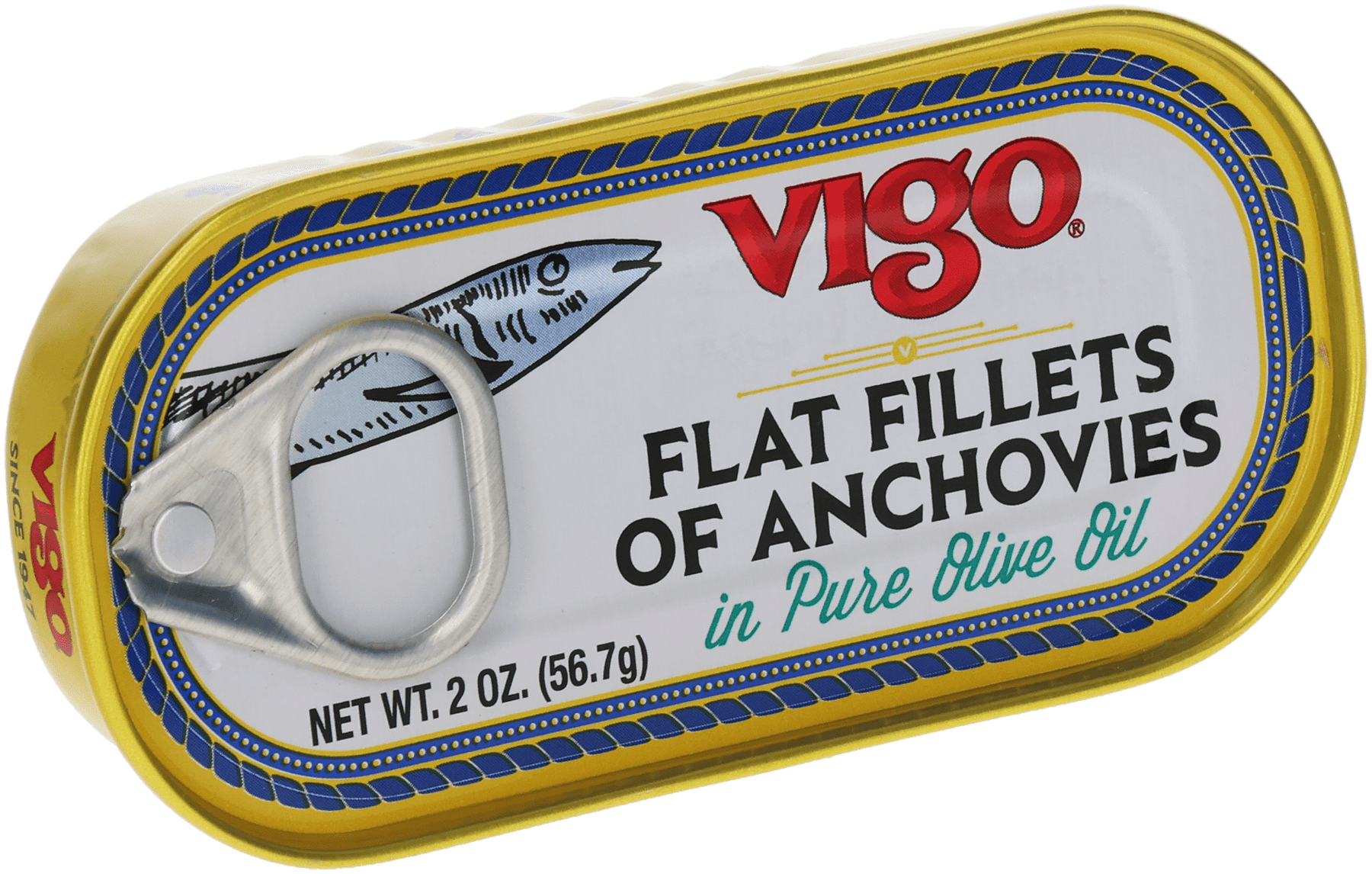 (5 pack) Vigo Flat Fillets of Anchovies, 2 oz