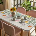 thumbnail image 3 of Eucalyptus Leaves Floral Table Cloths for 3 Foot Rectangle Tables, Spring Rustic Botanical Flowers Patio Waterproof Elastic Fitted Tablecloths, Washable Rectangular Table Cover for Camping, 3 of 8