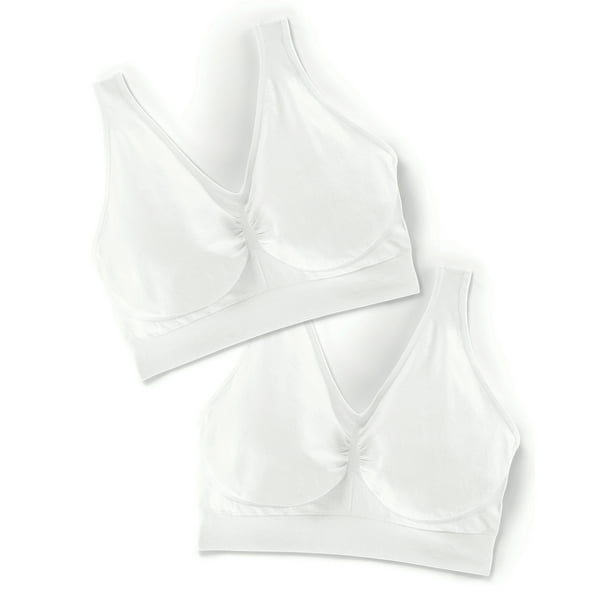 Just My Size Just My Size Women's Pull Over Pure Comfort Bra 2Pack