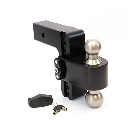 Weigh Safe LTB6-2.5-CER-BLA 6 in. Drop Cerakoted Trailer Hitch with Stainless Steel Tow Balls for 2.5 in. Receiver, Black