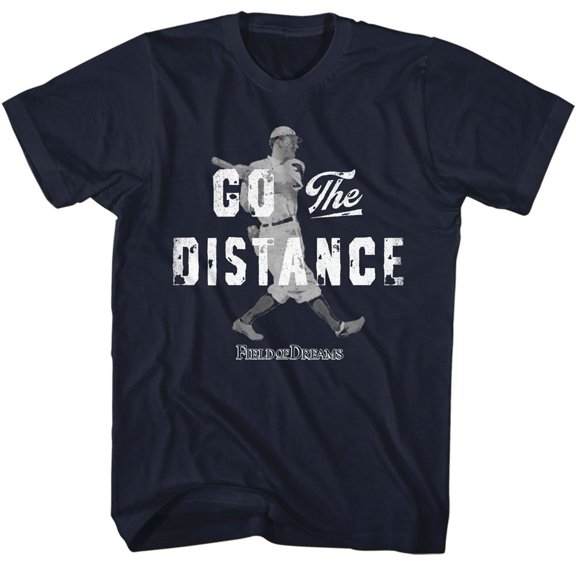 Field Of Dreams Quote And Player Navy Adult T-Shirt