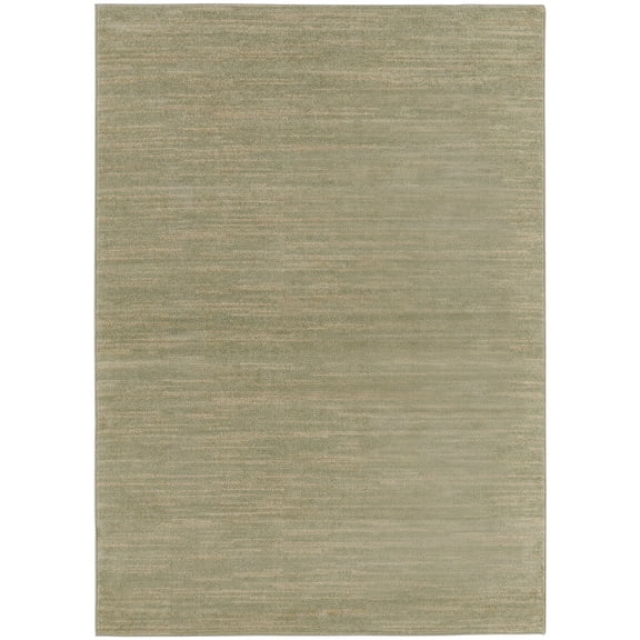 Nourison Essentials Low Pile Indoor Outdoor Area Rug 5' x 7' Green Gold