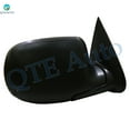 thumbnail image 2 of Right Passenger Side Manual Foldaway View Mirror Chrome/Convex+Warning Black Textured For 2001-2006 GMC Sierra 3500, 2 of 7