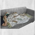 thumbnail image 6 of Hippie Soft Flannel Fleece Throw Blanket, Graphic of Eastern Old Hippie Mysticism Image Print, Cozy Plush for Indoor and Outdoor Use, 60" x 80", Brown and Mint, by Ambesonne, 6 of 6