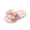 Pink, variant on Women Big Flower Decor Single Strap Platform Slide Slippers, Woven Plush Fabric, Thick Cloud Cushion Insole, Deep Groove Anti Slip Outsole, Festive Casual Silhouette for Indoor Daily,Brown 5.5