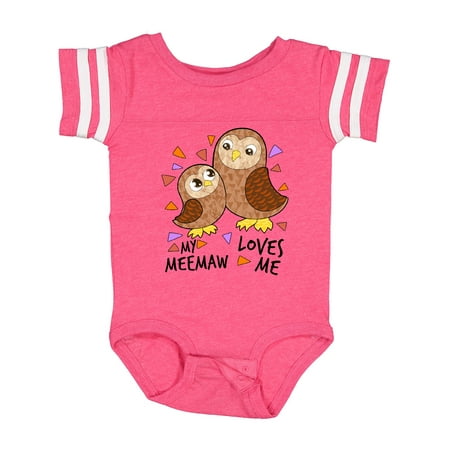 

Inktastic My Meemaw Loves Me- Cute Owl Family Gift Baby Boy or Baby Girl Bodysuit