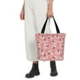 thumbnail image 3 of Vsdgher Rose Flowers print Reusable Shopping Grocery Bags for Women Shopping with Pouch Foldable Pouch Lightweight Polyester Fabric, 3 of 6