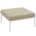 thumbnail image 2 of Modway Harmony Outdoor Patio Aluminum Ottoman in White Beige, 2 of 4