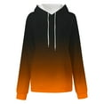thumbnail image 3 of IROINNID Hoodie for Women Fall And Winter Long Sleeve Gradient Hooded Tops Casual Versatile Loose Fit Daily Pullover with Pocket,Orange, 3 of 4